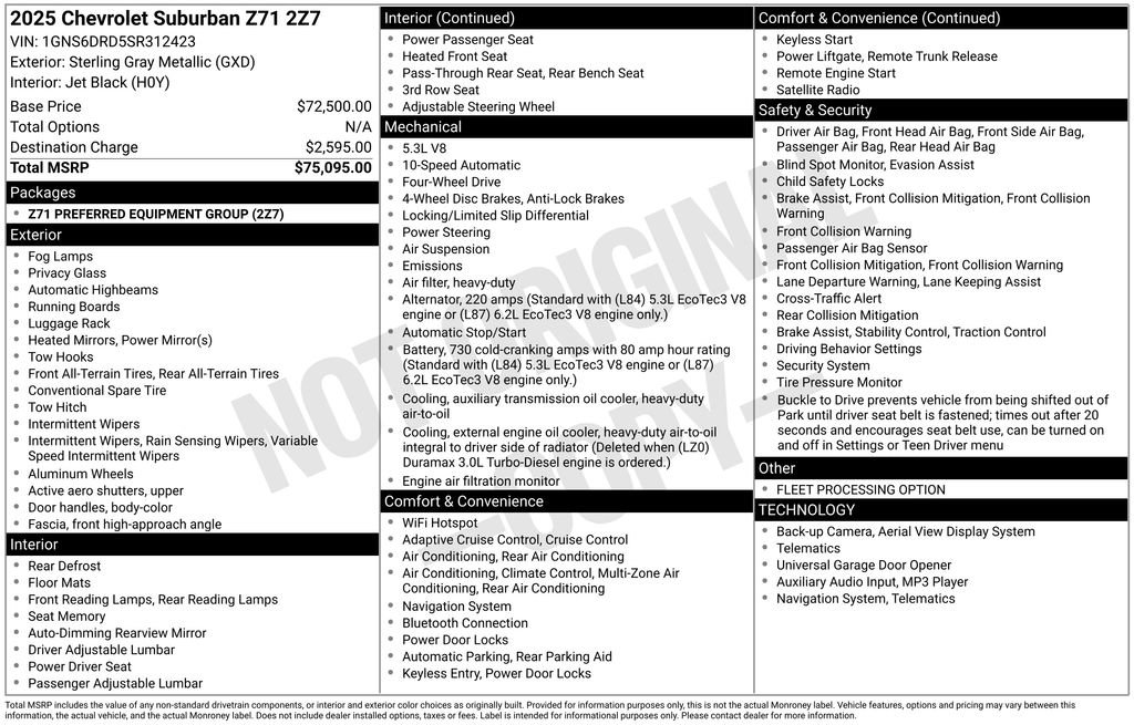 Used 2025 Chevrolet Suburban Z71 image 42