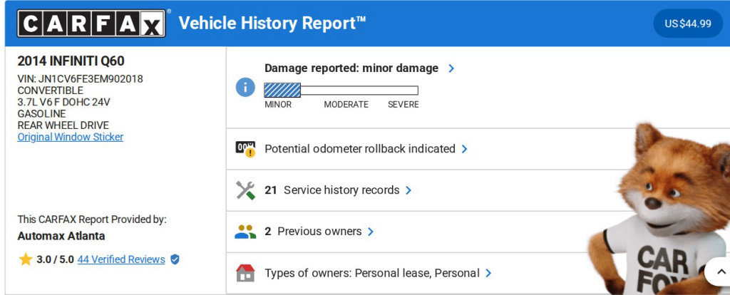Used 2014 INFINITI Q60 Convertible w/ Premium Package image 2