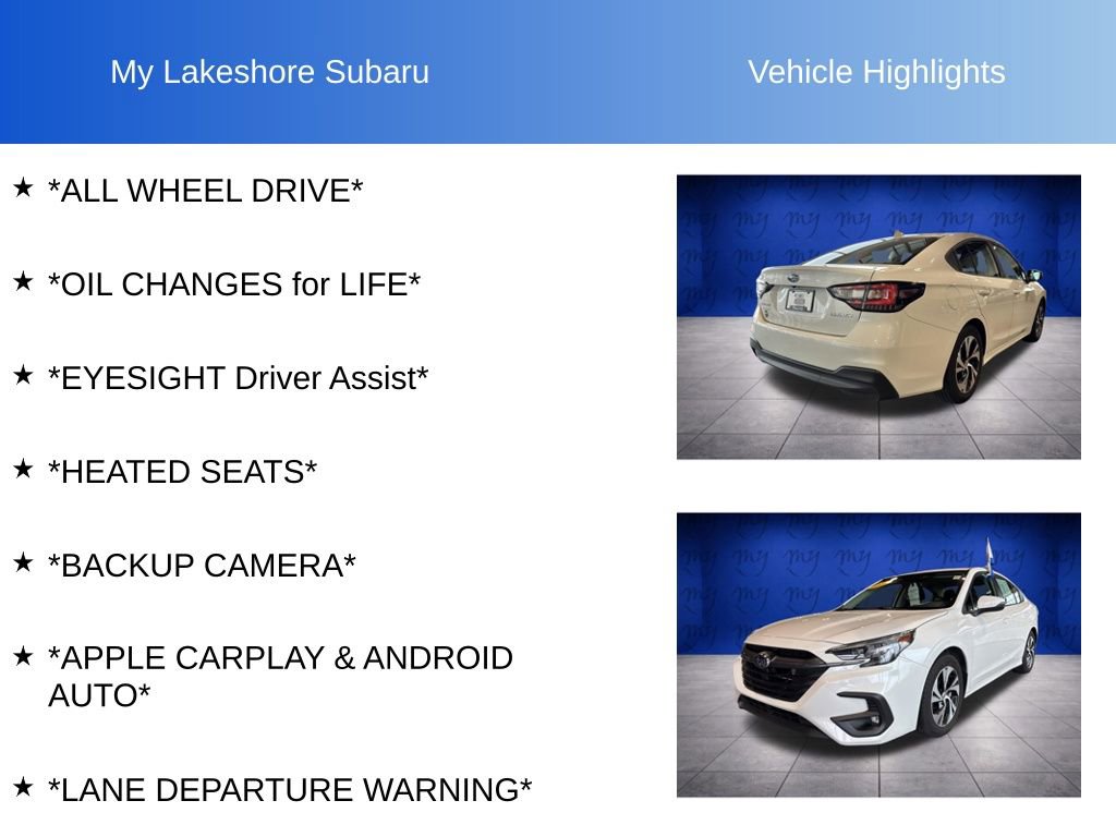 Certified 2025 Subaru Legacy Premium AWD/4WD image 6