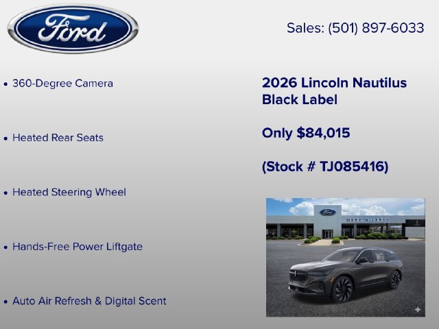 New 2026 Lincoln Nautilus Black Label w/ Jet Appearance Package AWD/4WD image 12