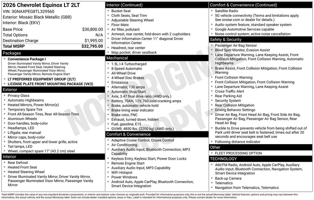 Used 2026 Chevrolet Equinox LT AWD/4WD image 29