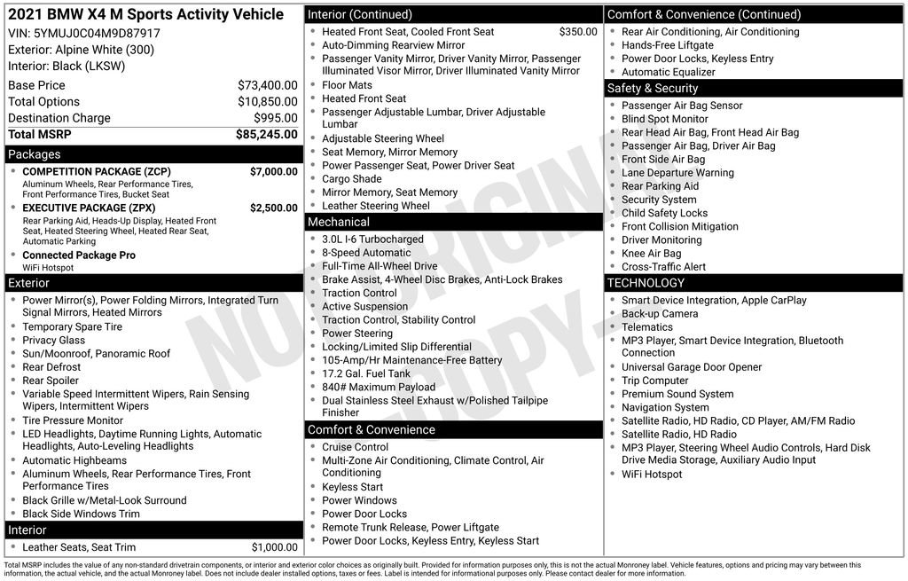 Used 2021 BMW X4 M w/ Competition Package image 5