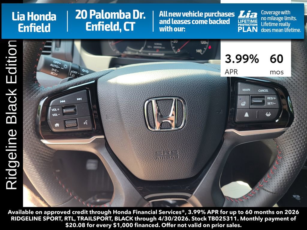 New 2026 Honda Ridgeline Black Edition image 18