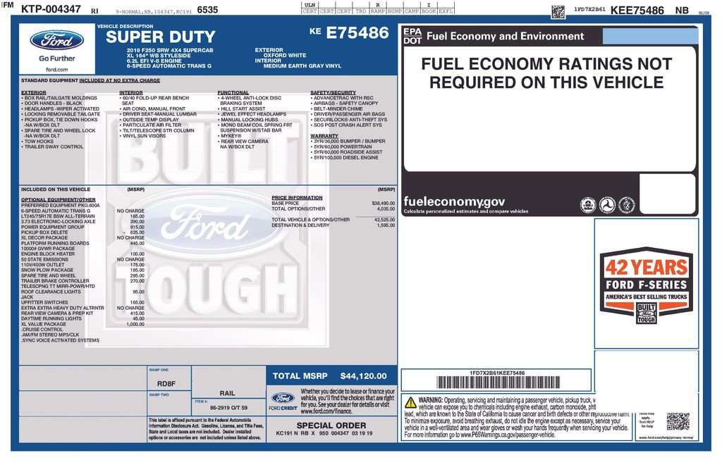 Used 2019 Ford F250 XL w/ XL Value Package image 33