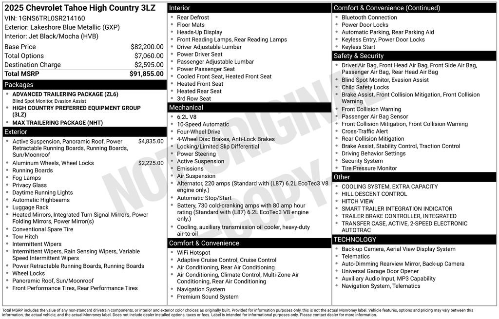 Used 2025 Chevrolet Tahoe High Country AWD/4WD image 4