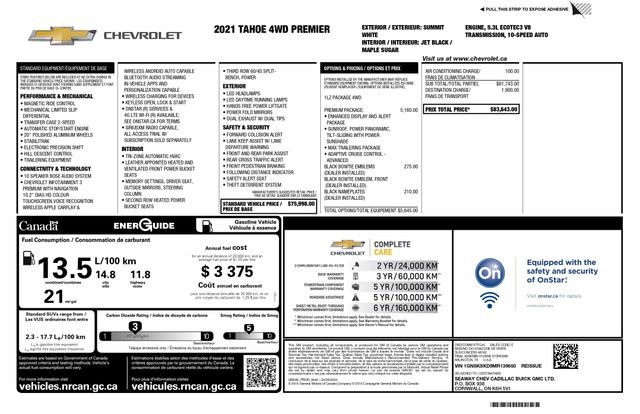 Used 2021 Chevrolet Tahoe Premier w/ Premium Package image 3