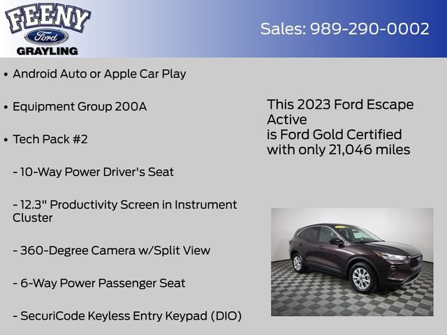 Used 2023 Ford Escape Active w/ Tech Pack #2 AWD/4WD image 9