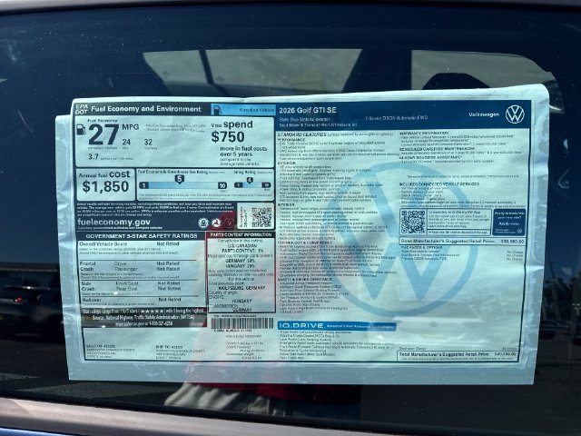 New 2026 Volkswagen GTI SE FWD image 32