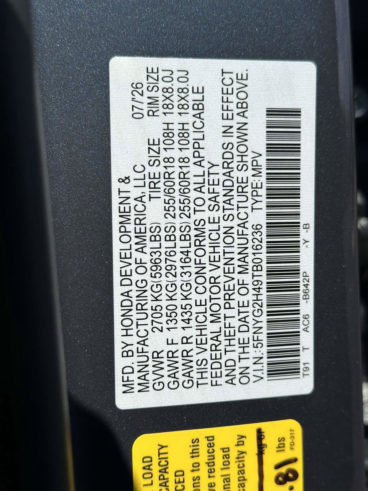 New 2026 Honda Pilot EX-L image 29