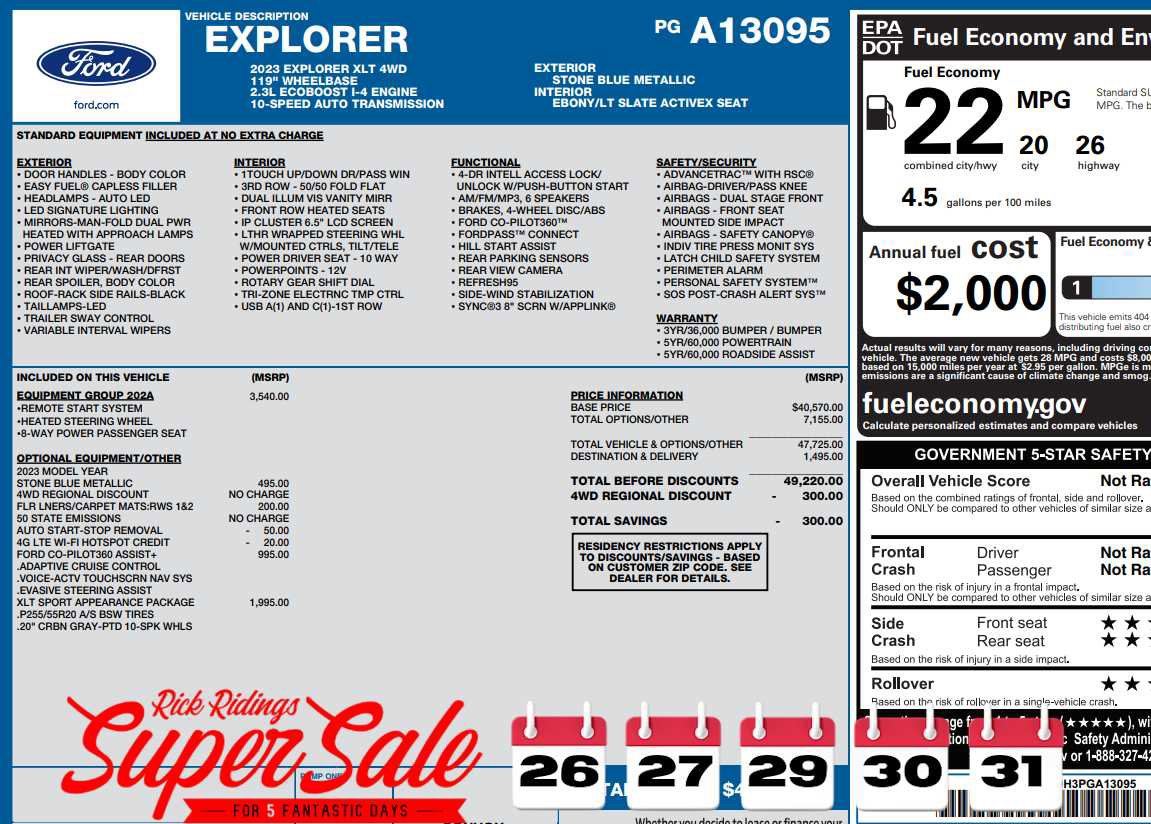 Used 2023 Ford Explorer XLT w/ Equipment Group 202A image 2