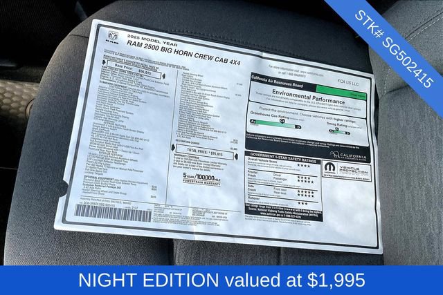 New 2025 RAM 2500 Big Horn AWD/4WD image 5