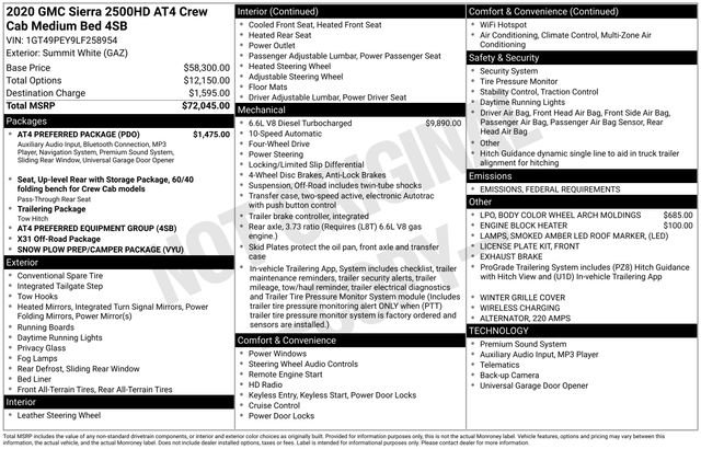 Used 2020 GMC Sierra 2500 AT4 w/ AT4 Preferred Package image 34