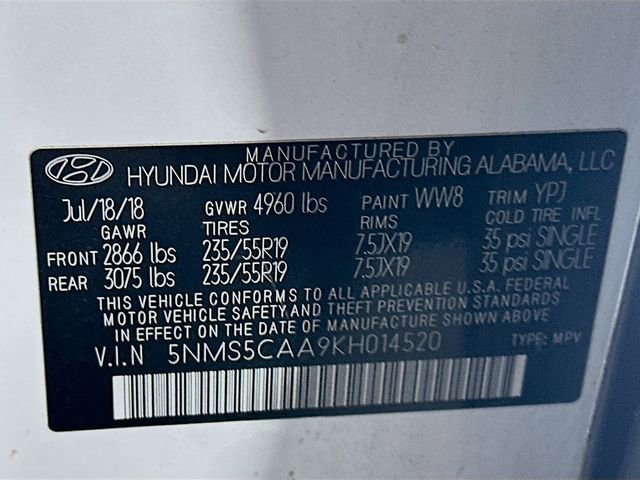 Used 2019 Hyundai Santa Fe Limited image 34