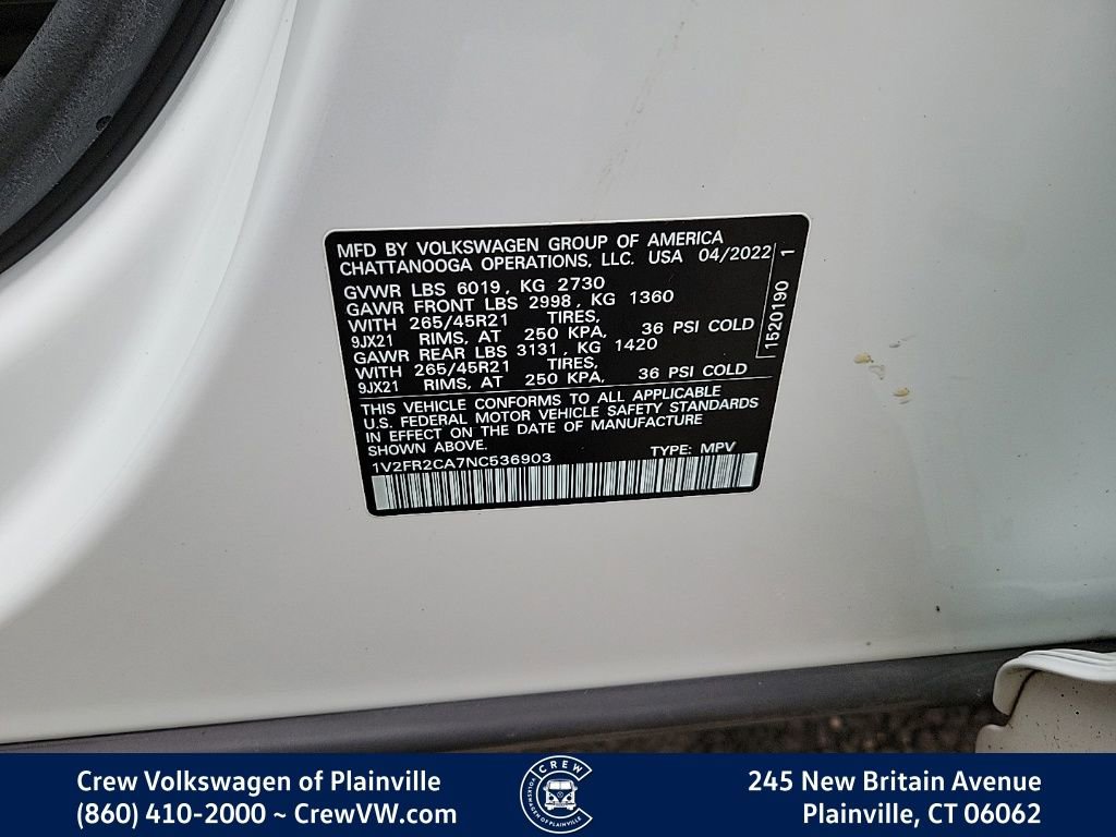 Used 2022 Volkswagen Atlas SEL Premium image 37