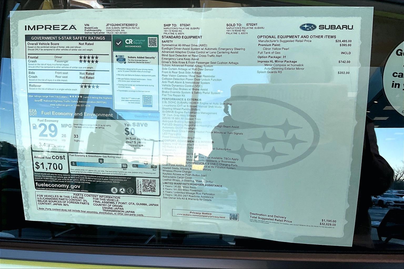 New 2026 Subaru Impreza RS image 14