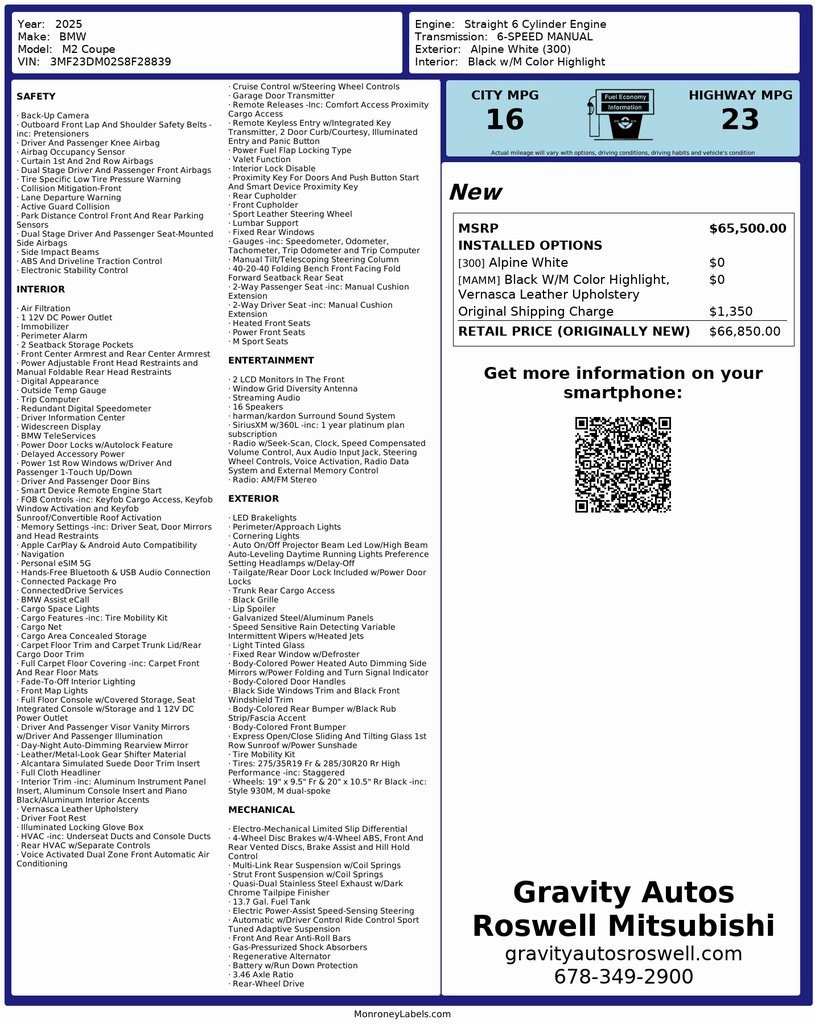 Used 2025 BMW M2 w/ Lighting Package image 3