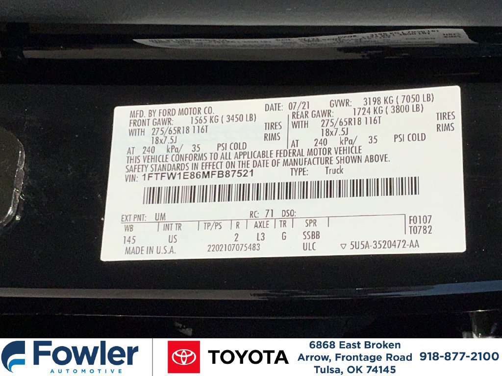 Used 2021 Ford F150 XLT w/ Equipment Group 302A High AWD/4WD image 26