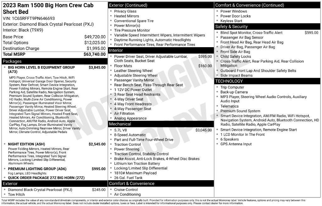 Used 2023 RAM 1500 Big Horn AWD/4WD image 2