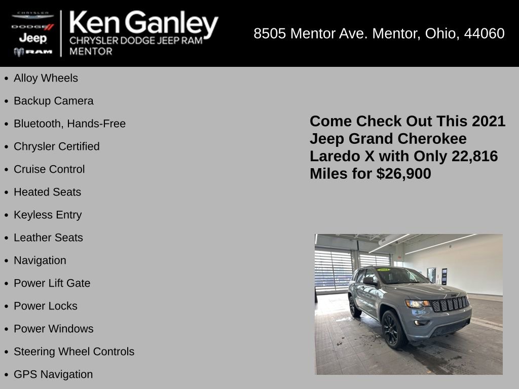 Certified 2021 Jeep Grand Cherokee Laredo X image 5
