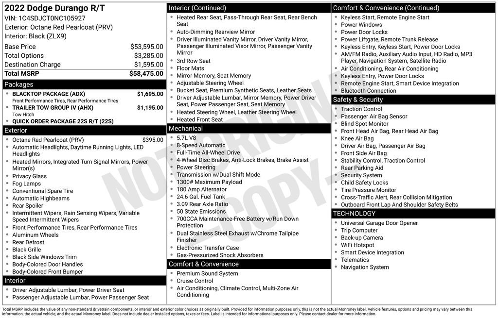 Used 2022 Dodge Durango R/T w/ Blacktop Package image 36