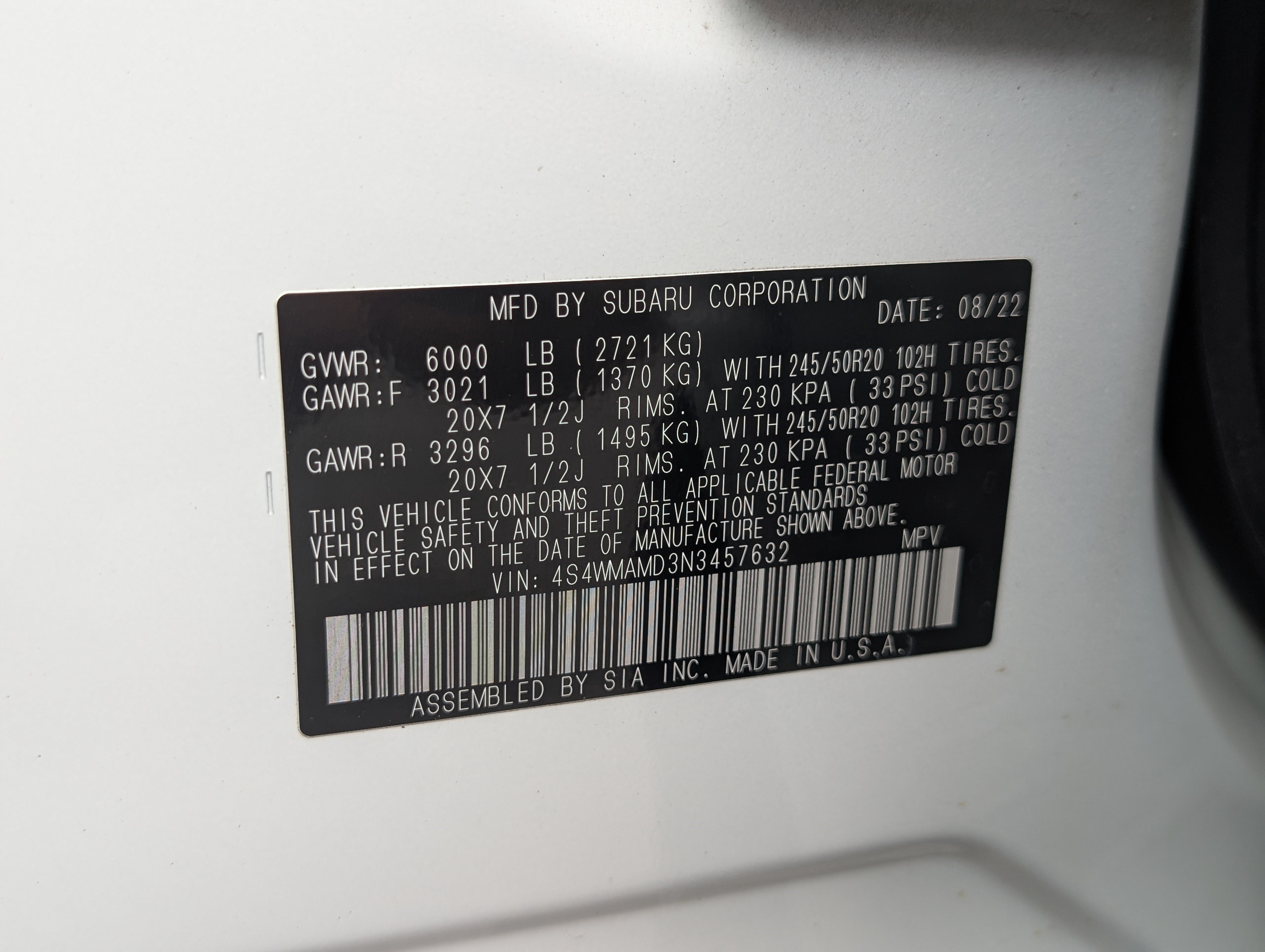 Used 2022 Subaru Ascent Limited AWD/4WD image 37