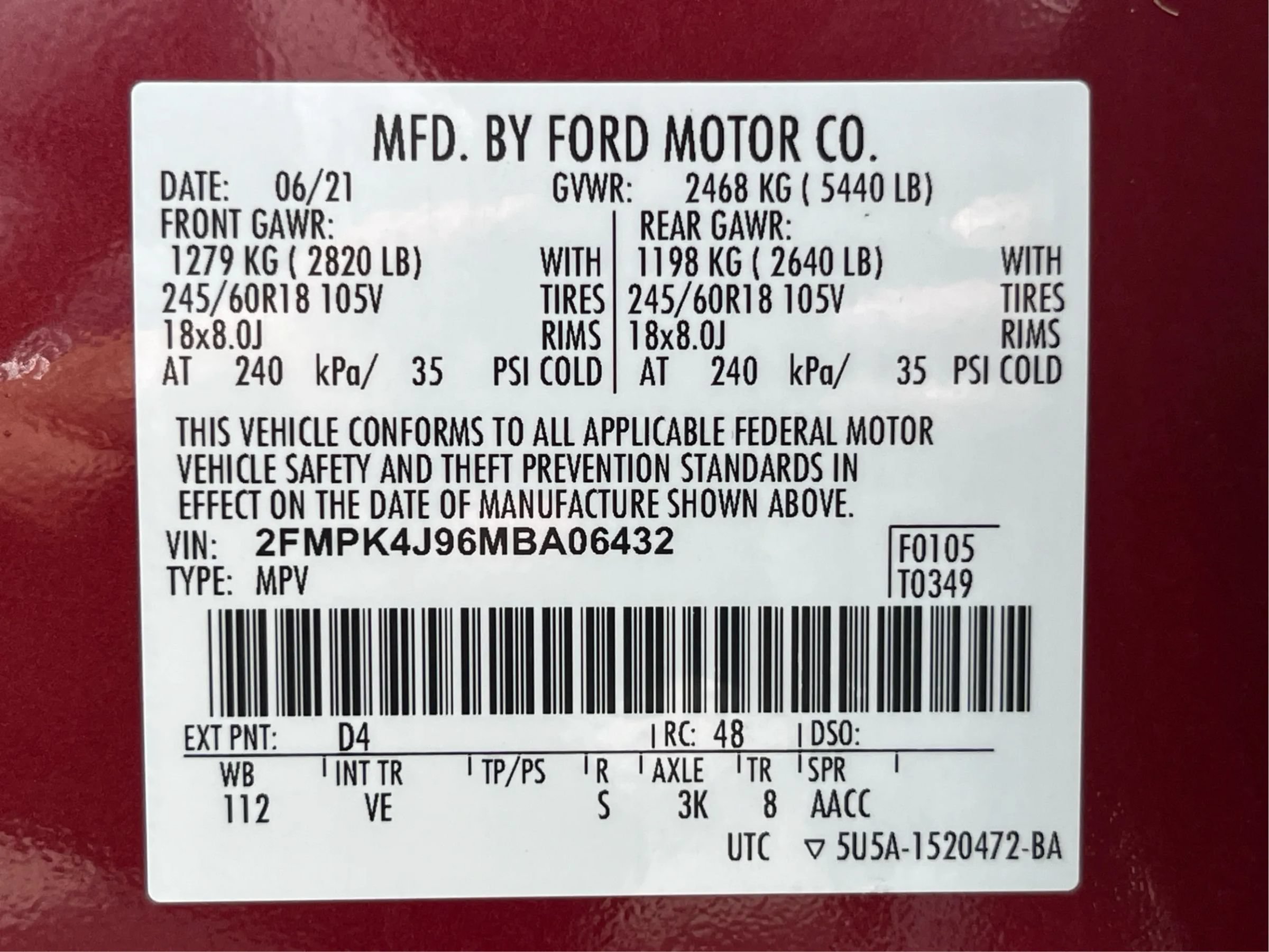 Used 2021 Ford Edge SEL w/ Convenience Package AWD/4WD image 24