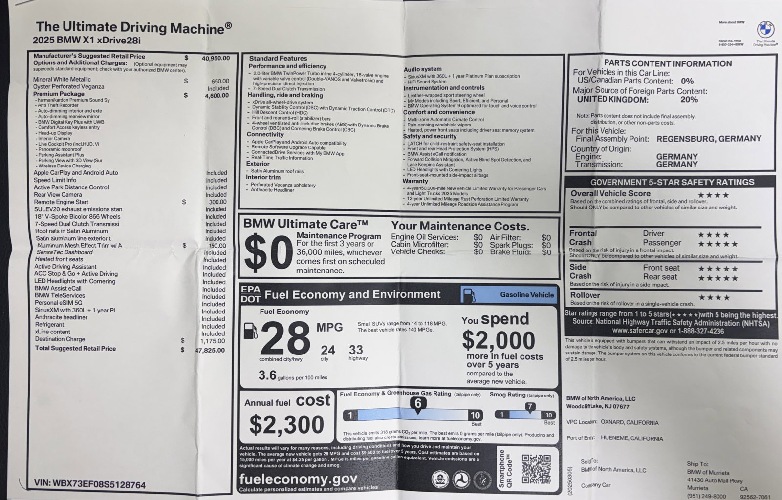 Used 2025 BMW X1 xDrive28i w/ Premium Package image 49