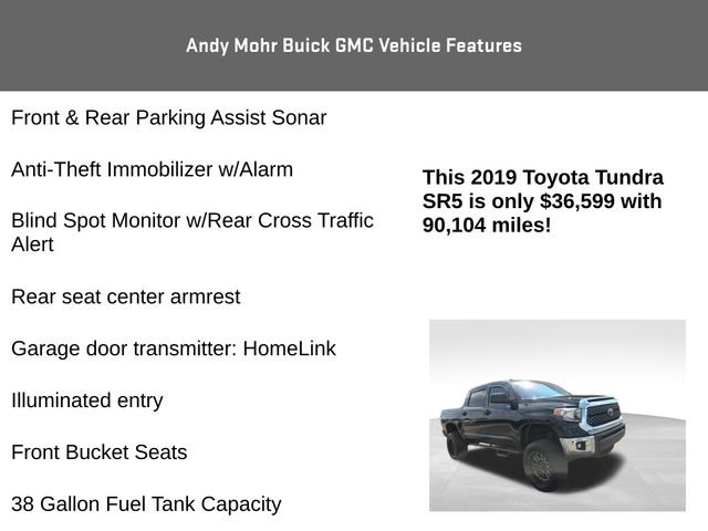 Used 2019 Toyota Tundra SR5 w/ Convenience Package AWD/4WD image 16