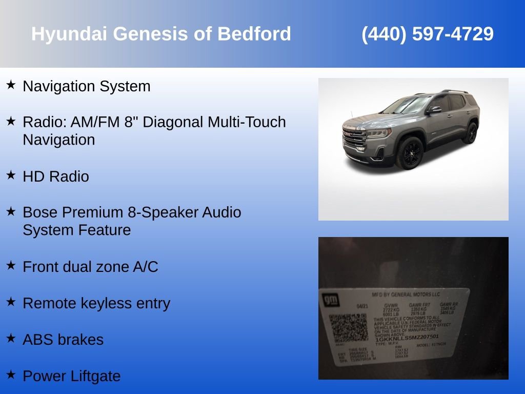 Used 2021 GMC Acadia AT4 w/ Trailering Package image 7