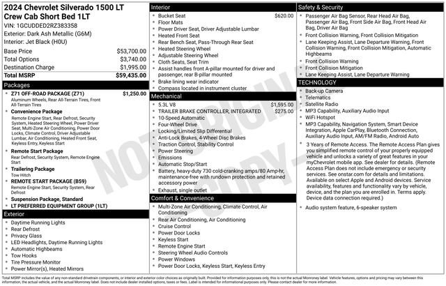 Used 2024 Chevrolet Silverado 1500 LT w/ Z71 Off-Road Package AWD/4WD image 9