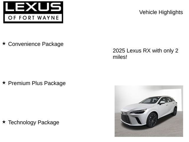 New 2025 Lexus RX 350 w/ Convenience Package image 8
