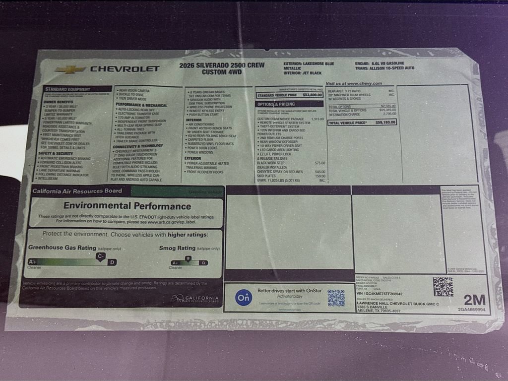 New 2026 Chevrolet Silverado 2500 Custom w/ Custom Convenience Package AWD/4WD image 20