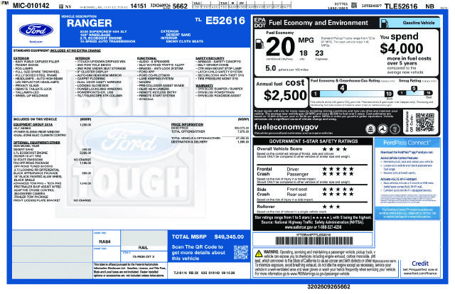 New 2026 Ford Ranger XLT AWD/4WD image 17