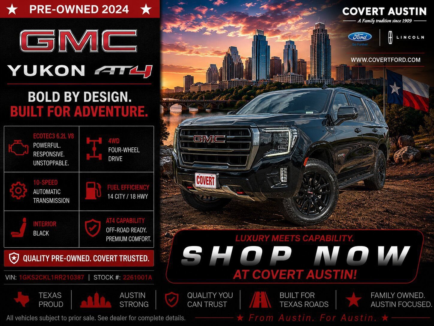 Used 2024 GMC Yukon AT4 w/ AT4 Premium Plus Package