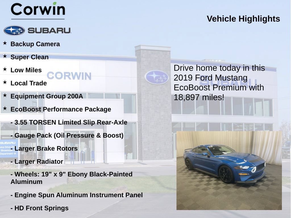 Used 2019 Ford Mustang Premium w/ Ecoboost Performance Package RWD image 6