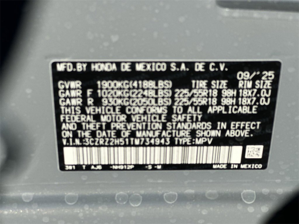 New 2026 Honda HR-V Sport image 25