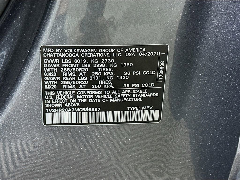 Used 2021 Volkswagen Atlas SE image 34