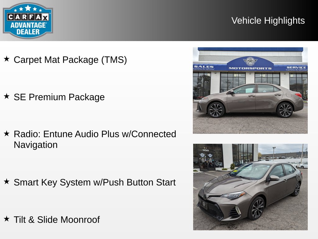 Used 2017 Toyota Corolla SE w/ SE Premium Package FWD image 4