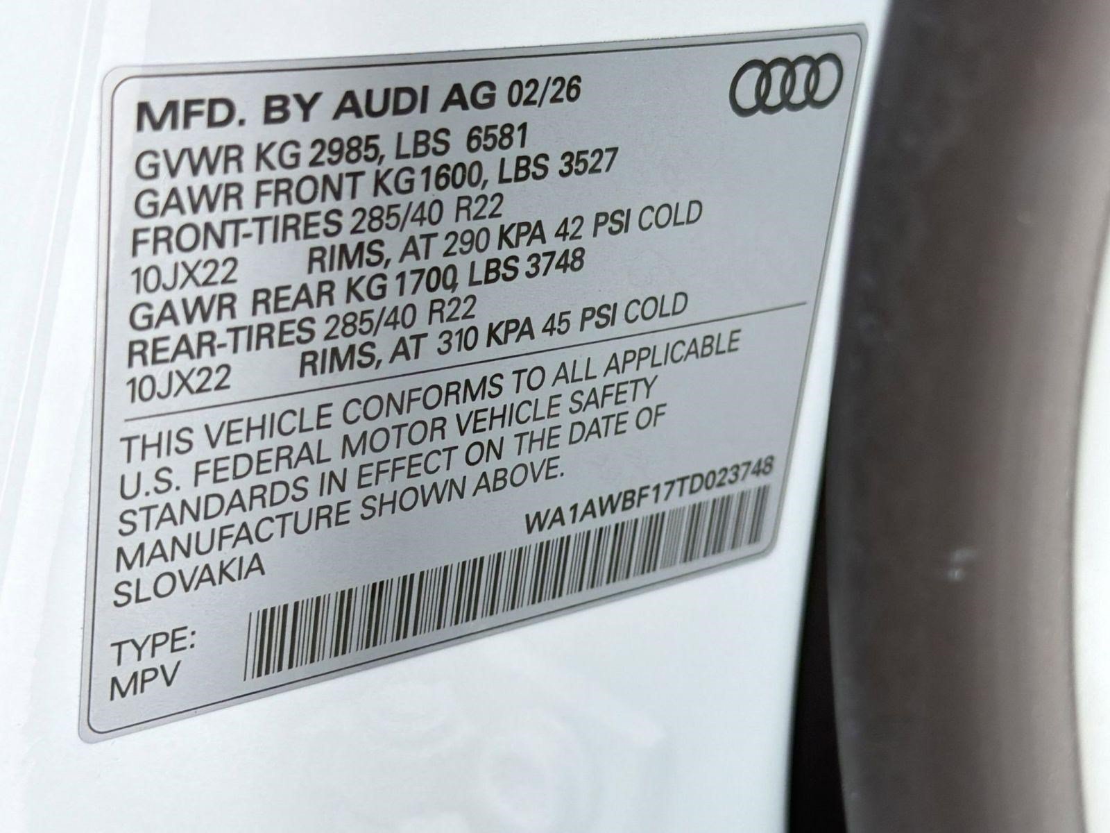 New 2026 Audi SQ8 Premium Plus AWD/4WD image 19