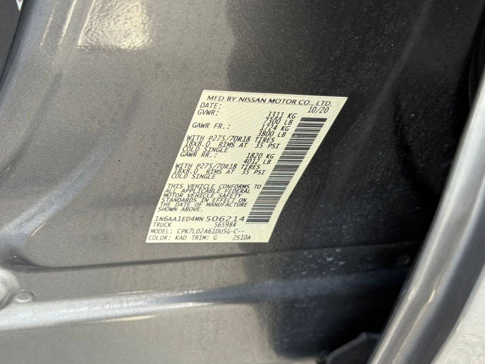 Used 2021 Nissan Titan PRO-4X w/ Pro-4x Convenience Package image 20