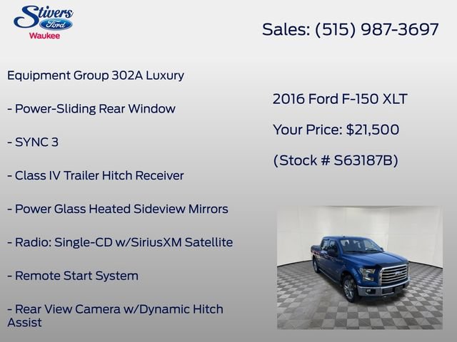 Used 2016 Ford F150 XLT w/ Equipment Group 302A Luxury AWD/4WD image 8