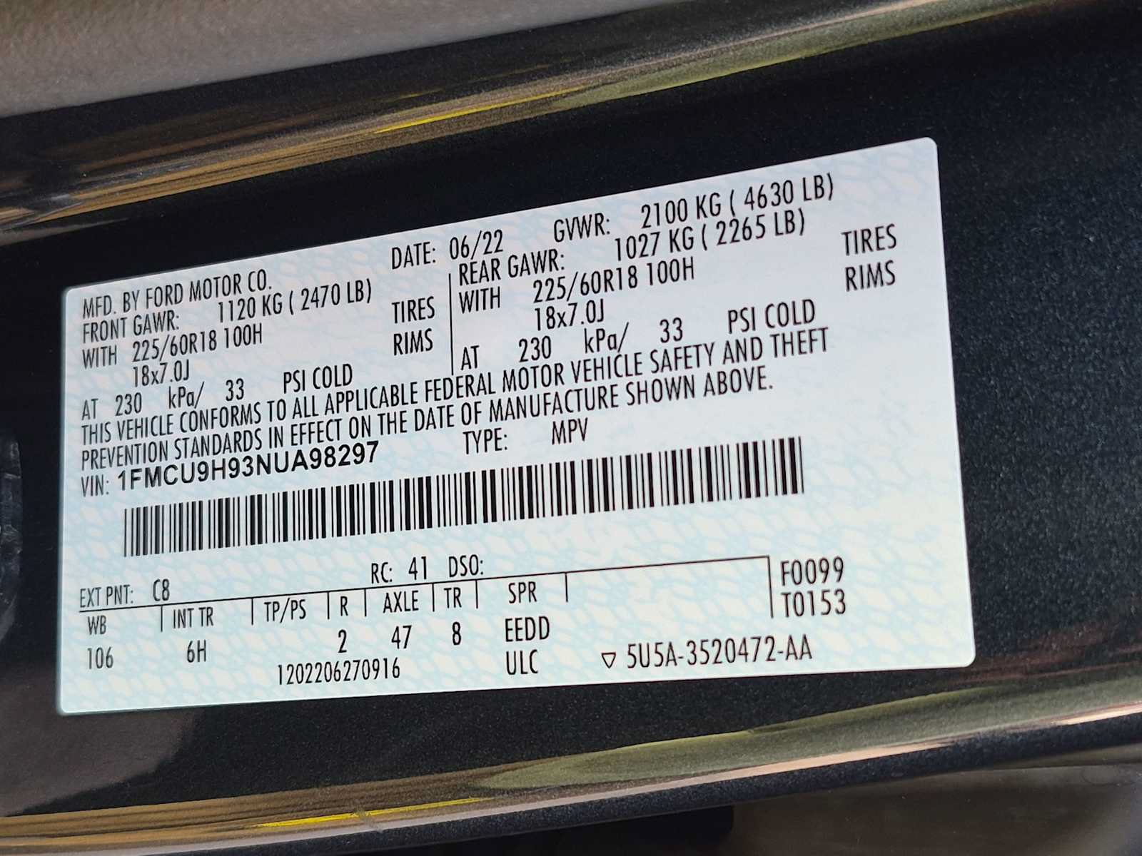 Used 2022 Ford Escape SEL w/ Technology Package AWD/4WD image 33
