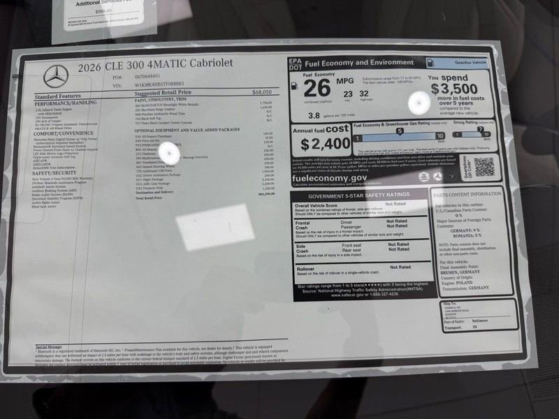 New 2026 Mercedes-Benz CLE 300 4MATIC Cabriolet image 4
