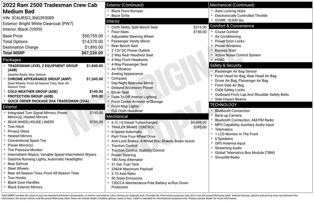 Certified 2022 RAM 2500 Tradesman AWD/4WD image 41