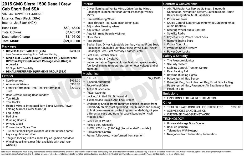 Used 2015 GMC Sierra 1500 Denali w/ Driver Alert Package image 5