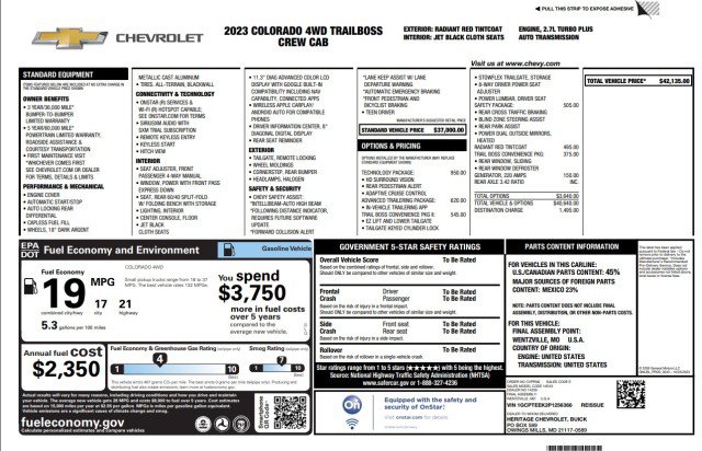 Used 2023 Chevrolet Colorado Trail Boss w/ Technology Package AWD/4WD image 3