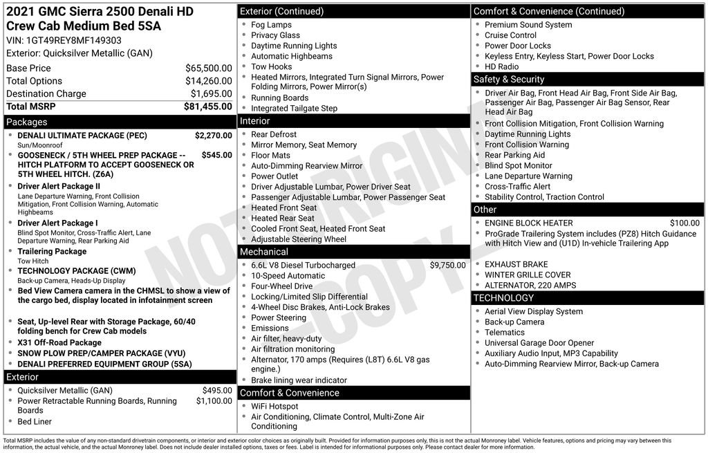 Used 2021 GMC Sierra 2500 Denali w/ Denali Ultimate Package image 38