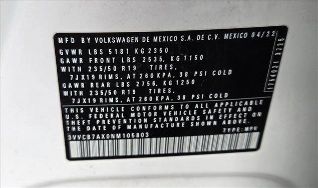 Certified 2022 Volkswagen Tiguan SE R-Line FWD image 25