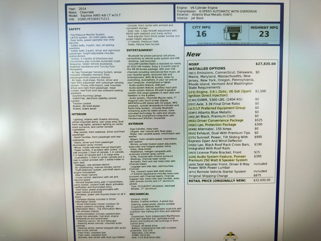 Used 2014 Chevrolet Equinox LT w/ Driver Convenience Package image 25