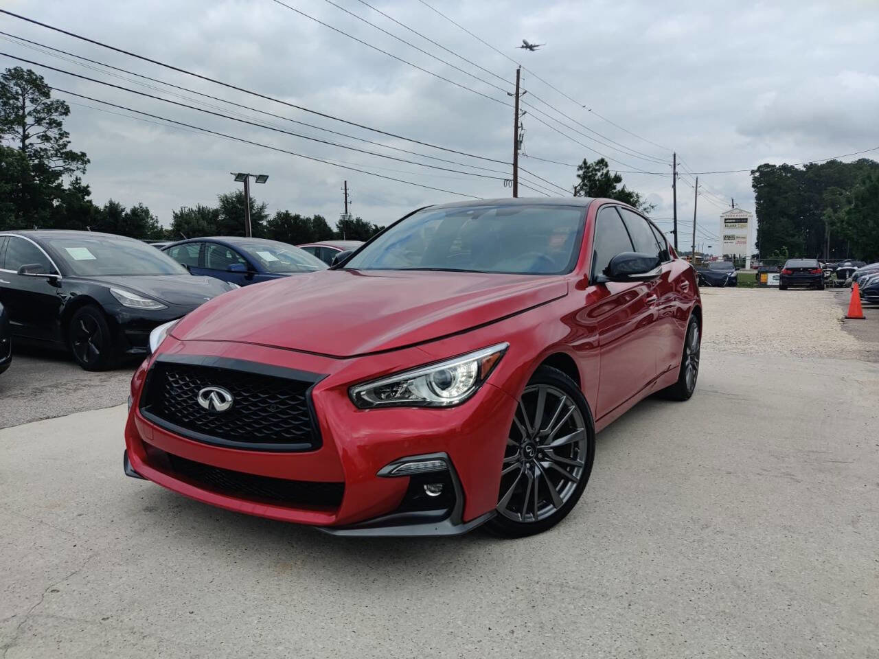Used 2020 INFINITI Q50 Red Sport 400 w/ Proactive Package AWD/4WD image 3